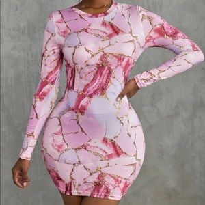 SHEIN Graphic Print Bodycon Dress